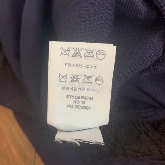 J. Crew Navy Blue Sweatshirt w/ Black Fringe - Picture 8 of 9